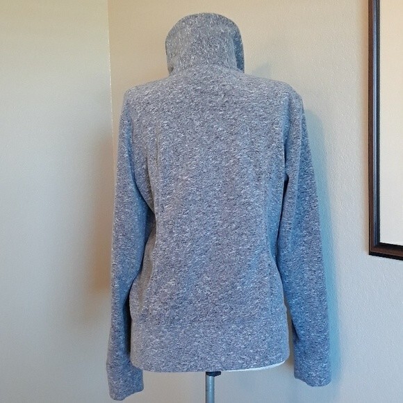 Orage Zip Up Fleece Jacket, Ladies Size L Gray High Neck - Picture 3 of 9